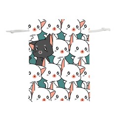 Seamless-cute-cat-pattern-vector Lightweight Drawstring Pouch (m) by Sobalvarro