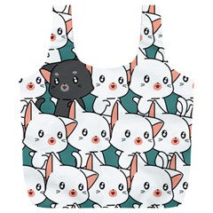 Seamless-cute-cat-pattern-vector Full Print Recycle Bag (xxl) by Sobalvarro