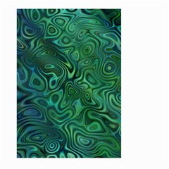 Emerald Green Blue Marbled Color Large Garden Flag (two Sides) by SpinnyChairDesigns