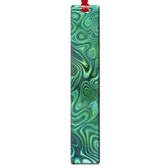 Emerald Green Blue Marbled Color Large Book Marks by SpinnyChairDesigns