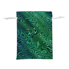 Emerald Green Blue Marbled Color Lightweight Drawstring Pouch (m)