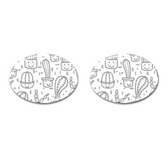 Cactus Cufflinks (Oval)