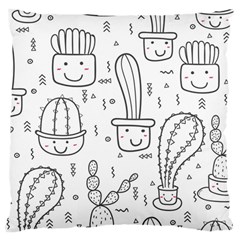 Cactus Large Cushion Case (two Sides) by Sobalvarro