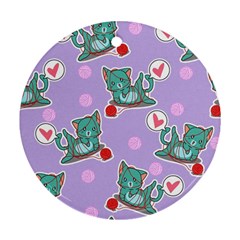 Playing Cats Ornament (round) by Sobalvarro