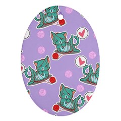 Playing cats Ornament (Oval)