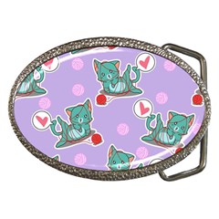 Playing Cats Belt Buckles by Sobalvarro