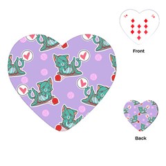 Playing cats Playing Cards Single Design (Heart)