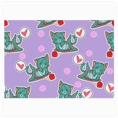 Playing Cats Large Glasses Cloth (2 Sides) by Sobalvarro