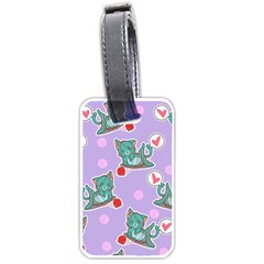 Playing Cats Luggage Tag (one Side) by Sobalvarro