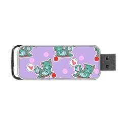 Playing Cats Portable Usb Flash (two Sides) by Sobalvarro