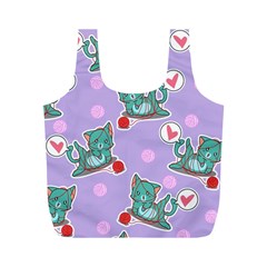 Playing cats Full Print Recycle Bag (M)