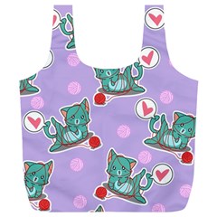 Playing cats Full Print Recycle Bag (XL)