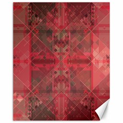 Indian Red Color Geometric Diamonds Canvas 16  X 20  by SpinnyChairDesigns