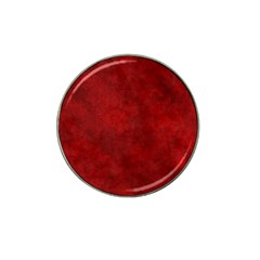 Scarlet Red Velvet Color Faux Texture Hat Clip Ball Marker by SpinnyChairDesigns