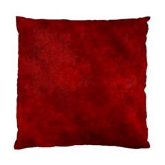 Scarlet Red Velvet Color Faux Texture Standard Cushion Case (one Side) by SpinnyChairDesigns