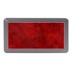 Scarlet Red Velvet Color Faux Texture Memory Card Reader (mini) by SpinnyChairDesigns