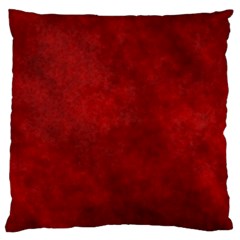 Scarlet Red Velvet Color Faux Texture Large Cushion Case (one Side) by SpinnyChairDesigns