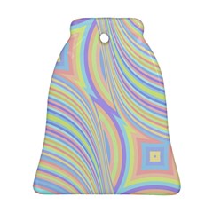 Pastel Color Stripes  Bell Ornament (two Sides) by SpinnyChairDesigns