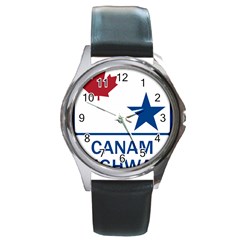 Canam Highway Shield  Round Metal Watch by abbeyz71