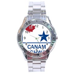 Canam Highway Shield  Stainless Steel Analogue Watch by abbeyz71