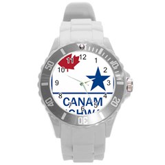 Canam Highway Shield  Round Plastic Sport Watch (l) by abbeyz71