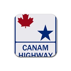 Canam Highway Shield  Rubber Coaster (square) 