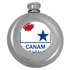 Canam Highway Shield  Round Hip Flask (5 Oz) by abbeyz71