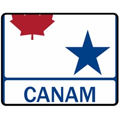 Canam Highway Shield  Fleece Blanket (medium)  by abbeyz71