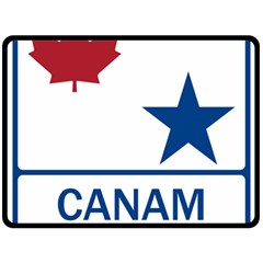 Canam Highway Shield  Fleece Blanket (large)  by abbeyz71