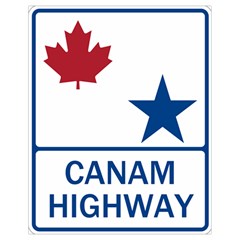 Canam Highway Shield  Drawstring Bag (small) by abbeyz71