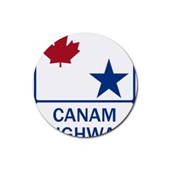 Canam Highway Shield  Rubber Coaster (round) 