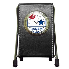 Canam Highway Shield  Pen Holder Desk Clock by abbeyz71