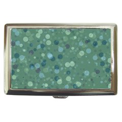 Green Color Polka Dots Pattern Cigarette Money Case by SpinnyChairDesigns