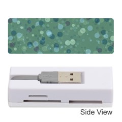 Green Color Polka Dots Pattern Memory Card Reader (Stick)