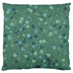 Green Color Polka Dots Pattern Standard Flano Cushion Case (one Side) by SpinnyChairDesigns