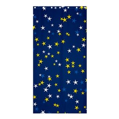 White Yellow Stars On Blue Color Shower Curtain 36  X 72  (stall)  by SpinnyChairDesigns