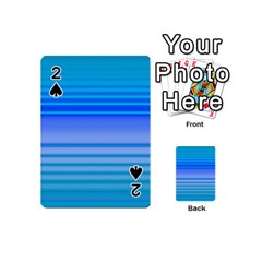 Blue Purple Color Stripes Ombre Playing Cards 54 Designs (mini) by SpinnyChairDesigns