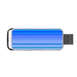 Blue Purple Color Stripes Ombre Portable USB Flash (One Side) Front