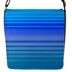 Blue Purple Color Stripes Ombre Flap Closure Messenger Bag (s) by SpinnyChairDesigns