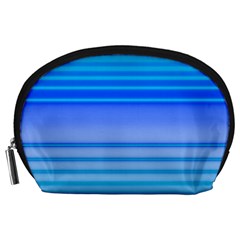 Blue Purple Color Stripes Ombre Accessory Pouch (large) by SpinnyChairDesigns