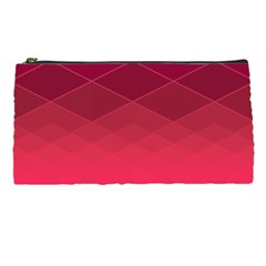 Hot Pink And Wine Color Diamonds Pencil Case by SpinnyChairDesigns