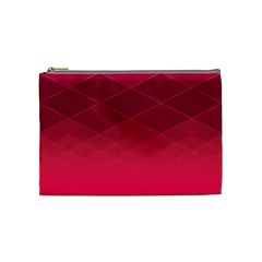Hot Pink And Wine Color Diamonds Cosmetic Bag (medium) by SpinnyChairDesigns