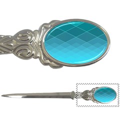 Aqua Blue And Teal Color Diamonds Letter Opener by SpinnyChairDesigns