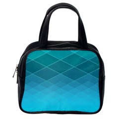 Aqua Blue And Teal Color Diamonds Classic Handbag (one Side) by SpinnyChairDesigns