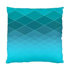 Aqua Blue And Teal Color Diamonds Standard Cushion Case (two Sides) by SpinnyChairDesigns