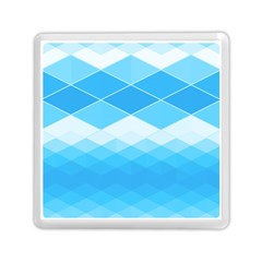 Light Blue And White Color Diamonds Memory Card Reader (square) by SpinnyChairDesigns