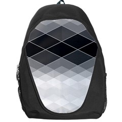 Black White Grey Color Diamonds Backpack Bag by SpinnyChairDesigns