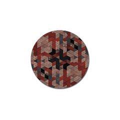 Auburn Grey And Tan Truchet Tiles Golf Ball Marker (10 Pack) by SpinnyChairDesigns