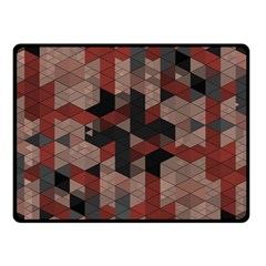 Auburn Grey And Tan Truchet Tiles Double Sided Fleece Blanket (small)  by SpinnyChairDesigns