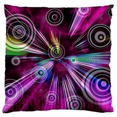 Fractal Circles Abstract Large Cushion Case (one Side) by HermanTelo